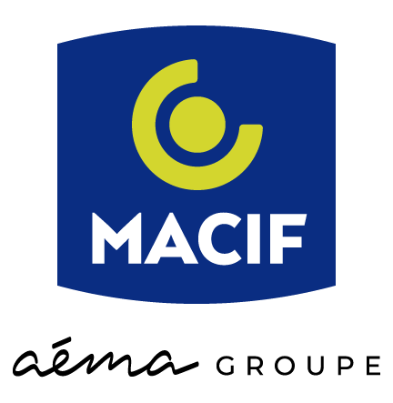 Explore Macif's diverse insurance offerings through their distinctive logo, showcasing a blue background with a green and white emblem and text. Visit GFT for detailed insights into Macif's insurance products and services.